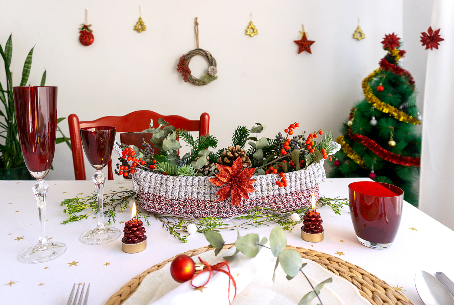 Cesta de centro de mesa