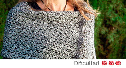 Chal calado metalizado