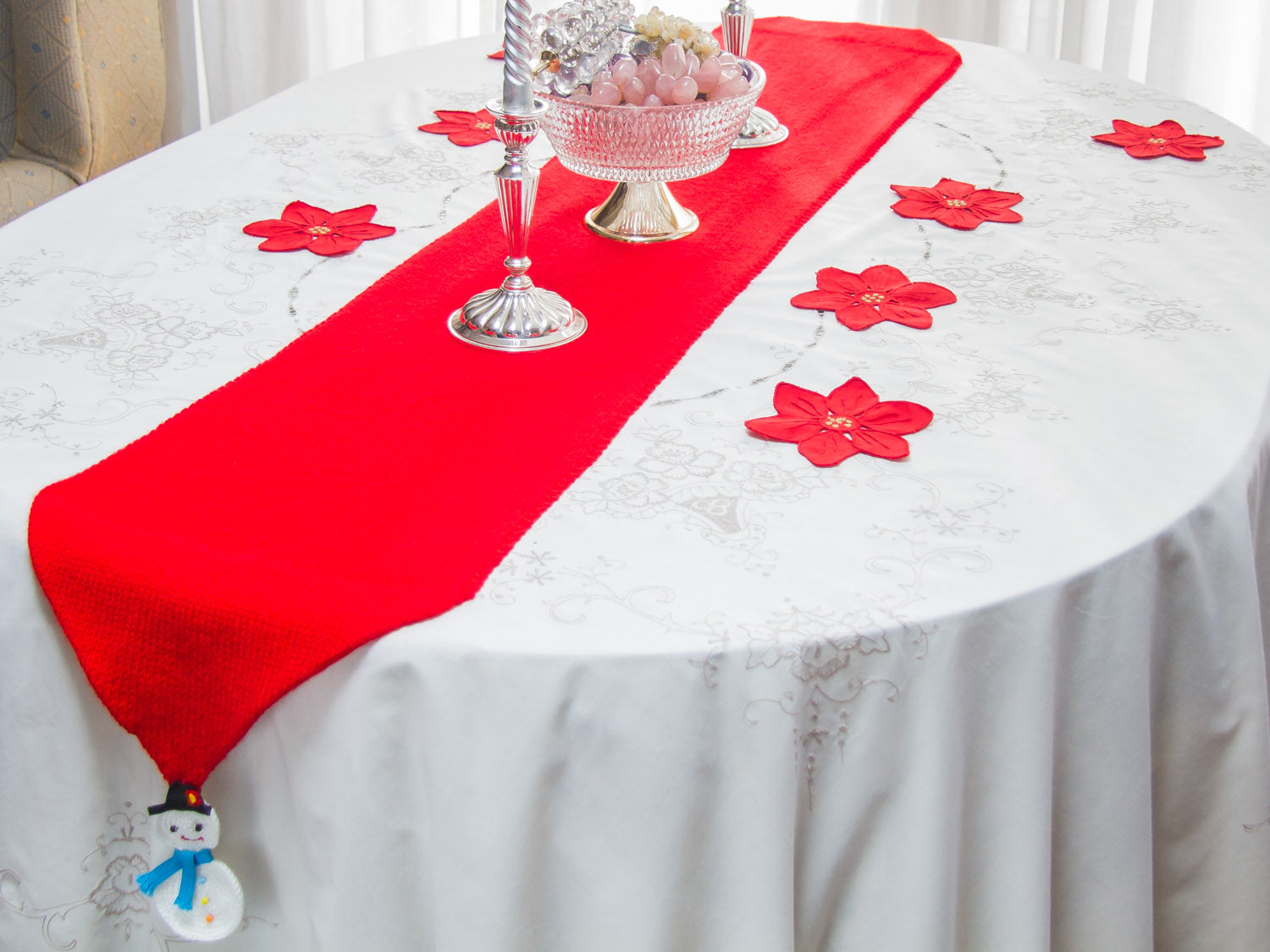 Camino de mesa navideño