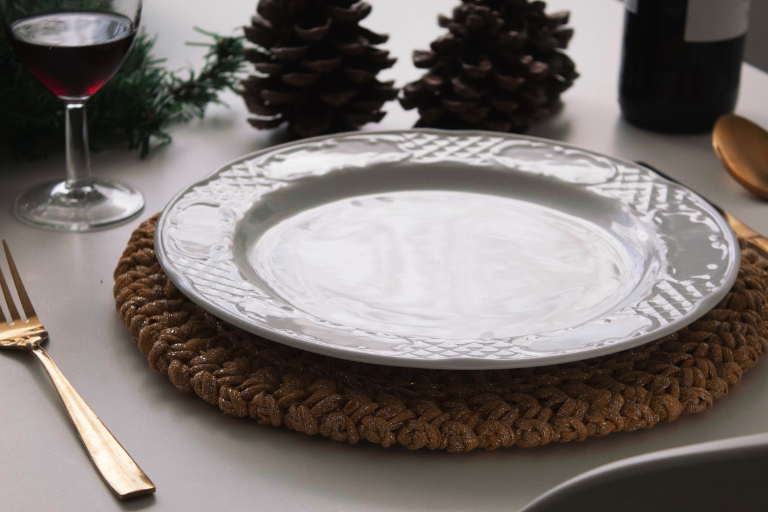 Patrón de salvamanteles de Navidad paso a paso