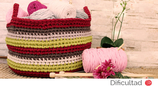 Cesta labores de trapillo