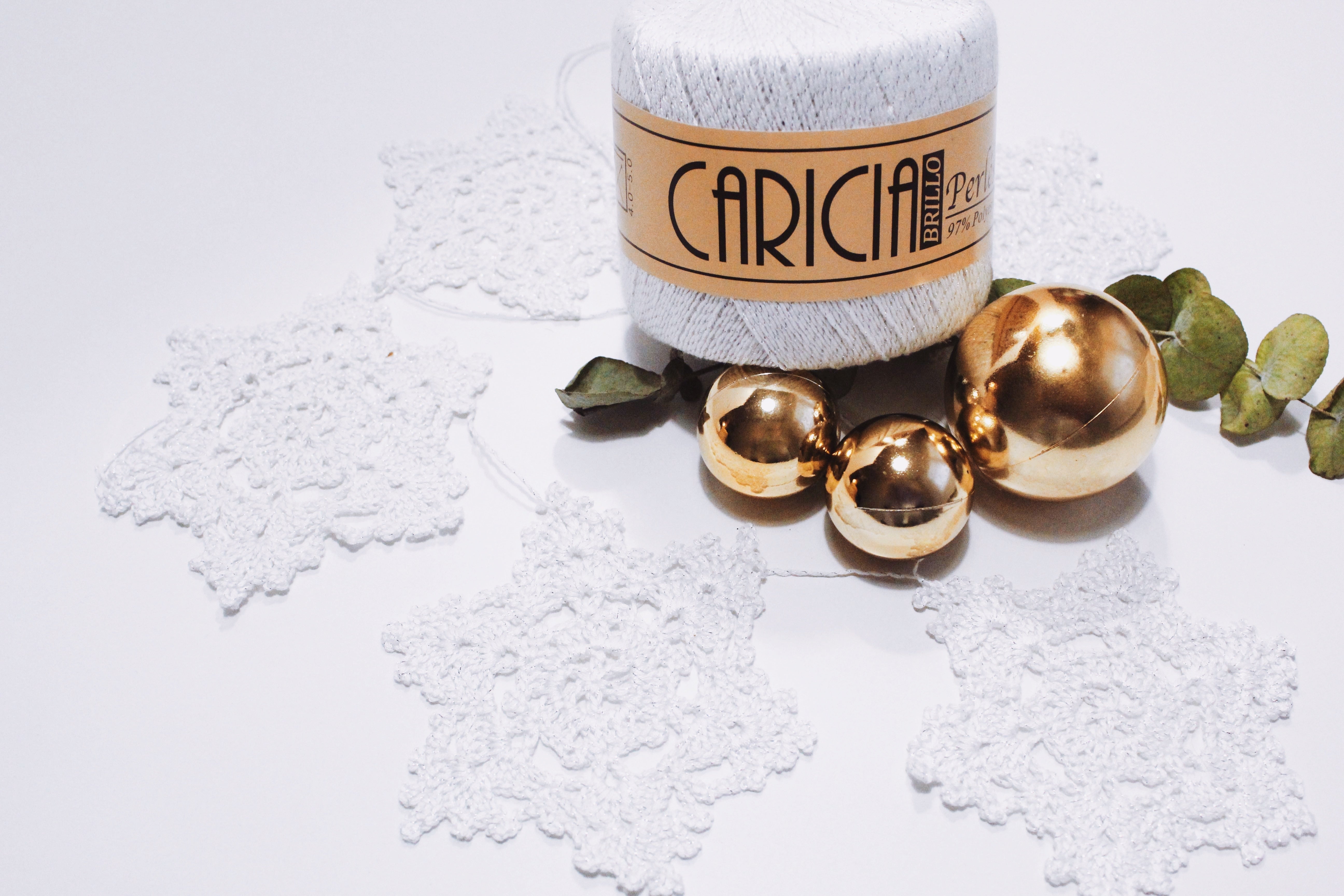 Crochet XMas - Guirnalda copos de nieve