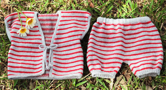 Rebeca y bombacho a rayas