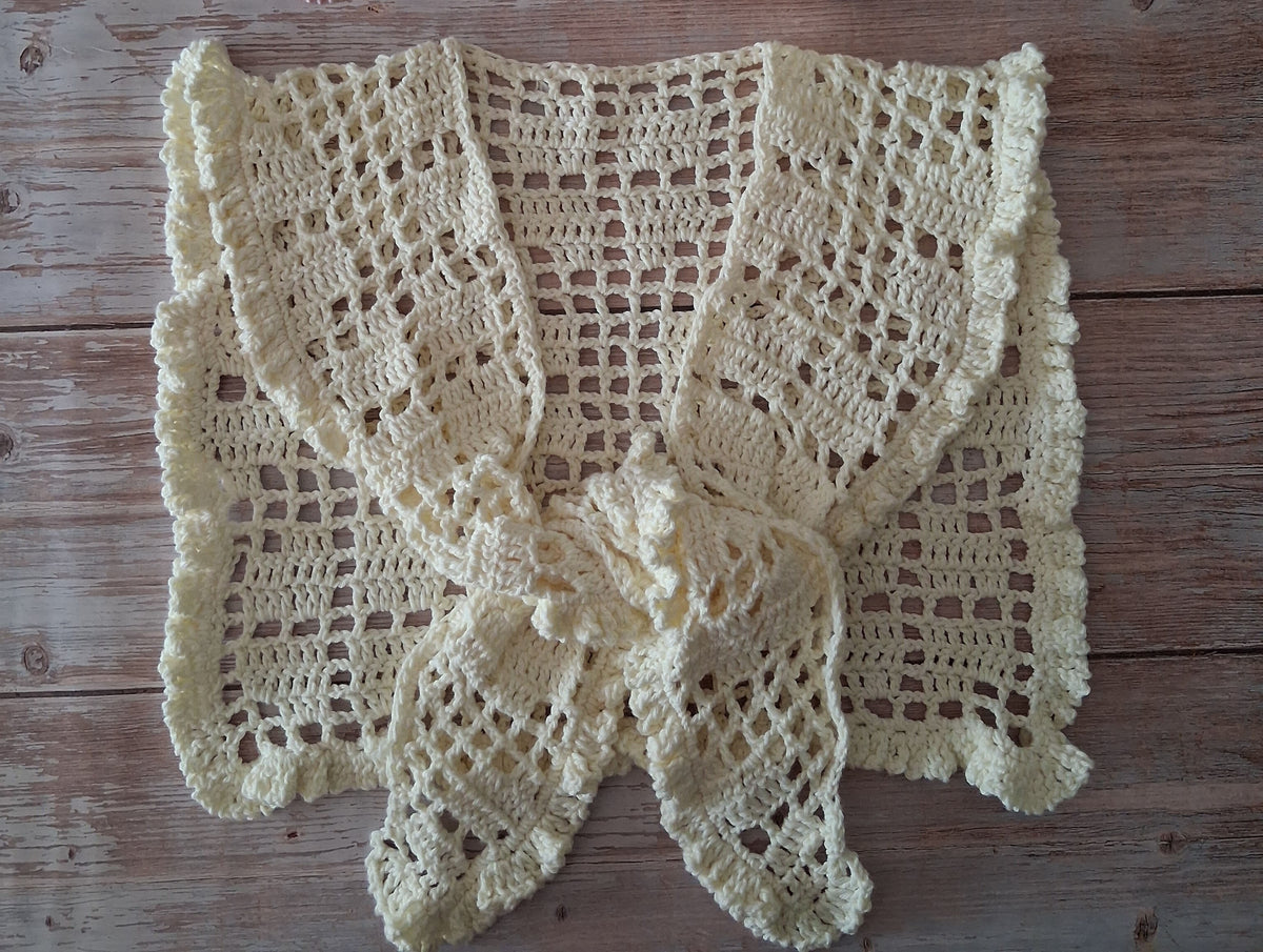 Cuello filet crochet