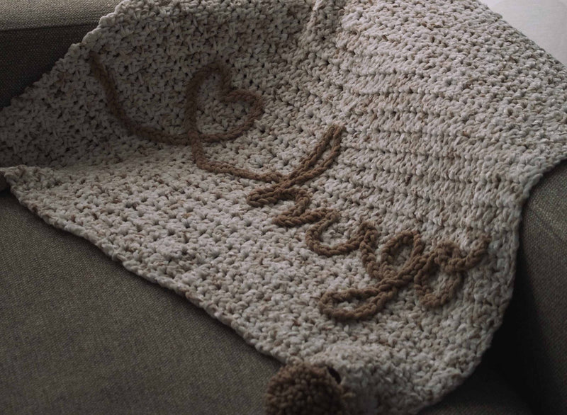 Manta afelpada a crochet para bebé